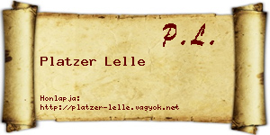 Platzer Lelle névjegykártya